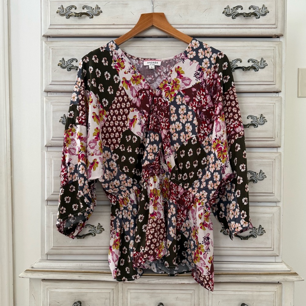 Vici Boho Patchwork Top